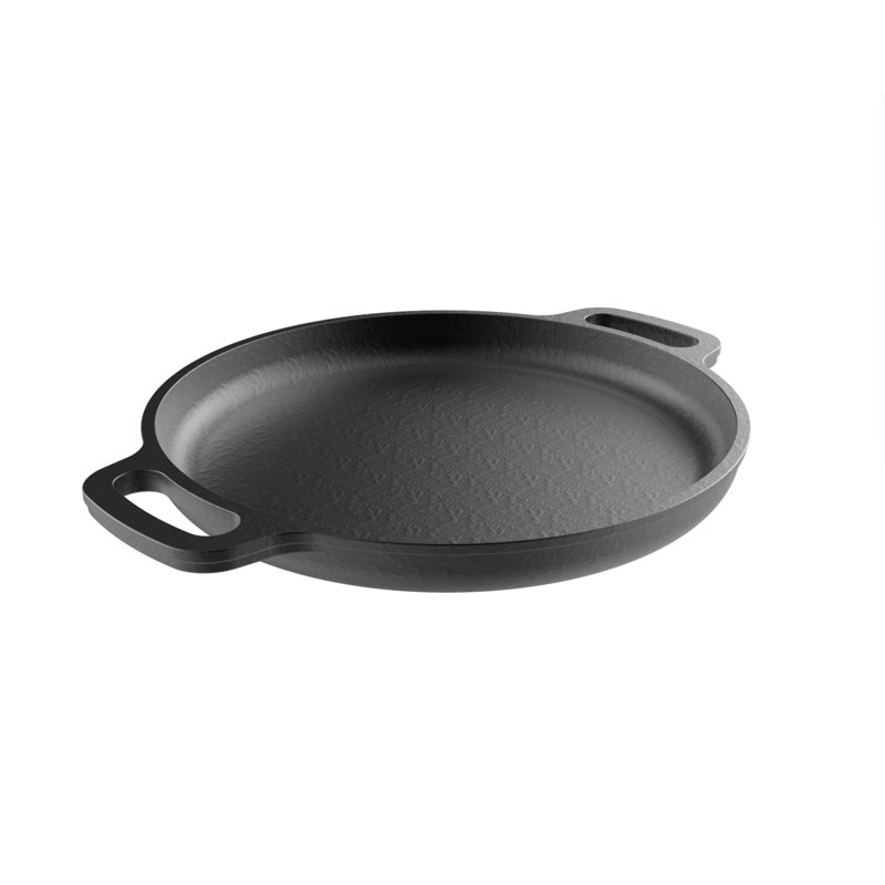 Classic Cuisine 13" Cast-Iron Pizza Pan - Preseasoned Skillet for Cooking, Baking, and Grilling