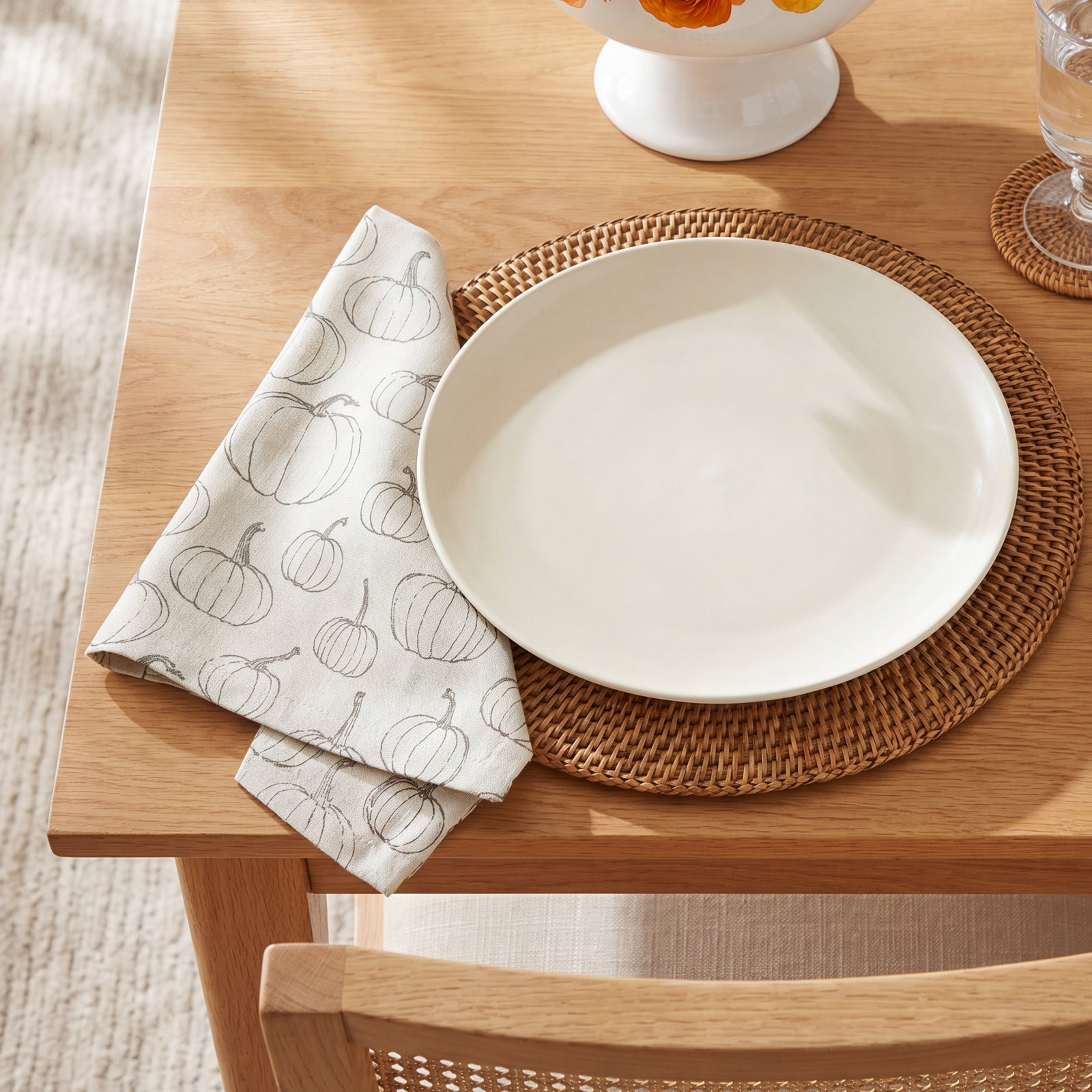 Meekah Cotton Napkin, Cream