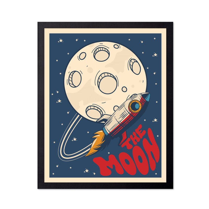 The Moon No2, Cadre noir, Affiche, H 12 po x l 16 po