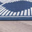 Tapis intérieur / extérieur tissé à motif géométrique bleu marine / ivoire en jute facile d'entretien-60093677-57729003