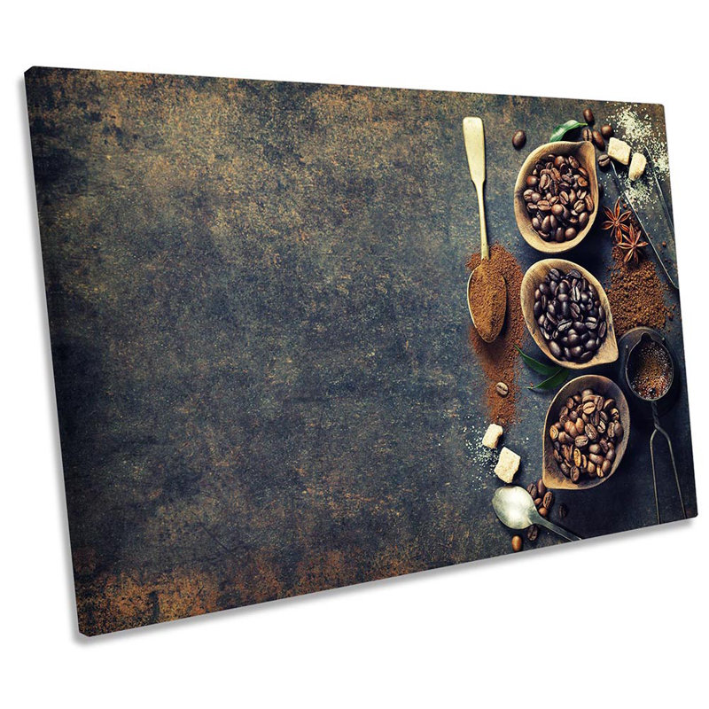 Coffee Sacks Brown Beans - Wrapped Canvas Print, 81.3cm H x 121.9cm W x 4cm D