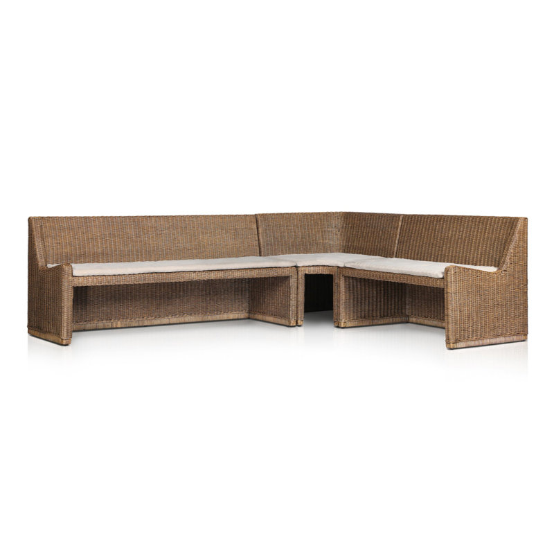 Senna L-Shape Dining Banquette, 32.5" H x 106.25" W x 83.25" D, Right Hand Facing