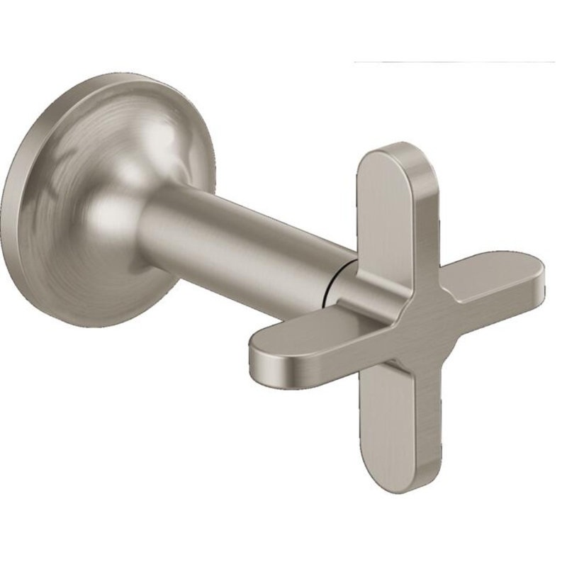Odin® Two-Handle Wall Mount Lavatory Faucet, Brilliance Brushed Nickel, Cross Handle, 1.2