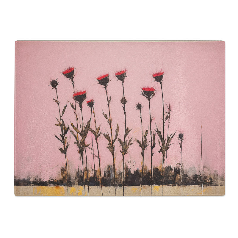 Thistle Minimalism No.2  Glass Chopping Board