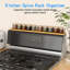 Magnetic Stove Top Shelf For 30" Stoves, Over Oven Shelf Above With Bamboo Spice Rack Organizer, Heat-Resistant, Space-Saving Solution For Kitchen Storage