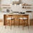 Solid Wood Bar Stool With Footrest 2 Packs-1961149883