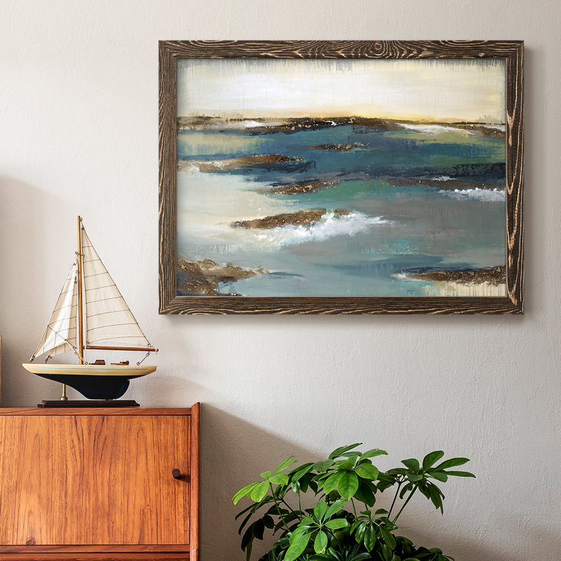 «Coastal Bluff», reproduction sur toile, Noyer, H 26 po x l 38 po x P 1,5 po
