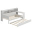Lit de jour en bois avec tablettes de rangement, lit multifonctionnel avec lit gigogne et bureau d'étude-1474715148