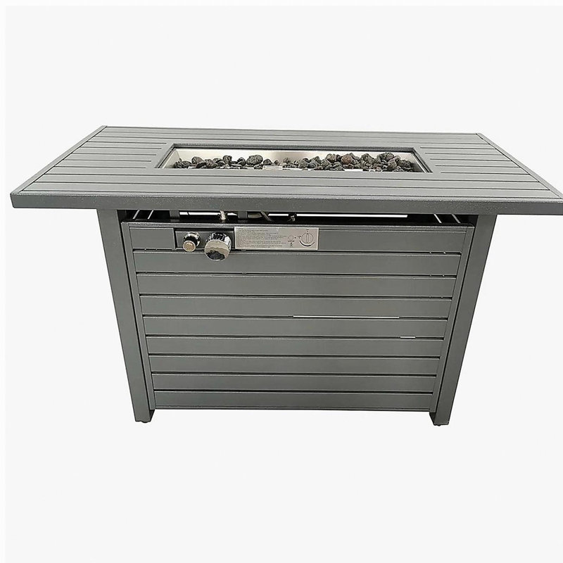 Table de foyer d'extérieur au gaz 25 H x 42 W avec couvercle