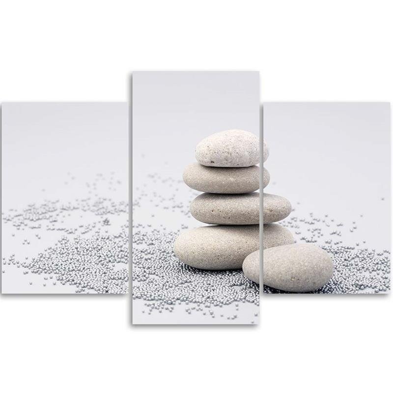 Leinwandbild Zen Stones Nature Beige