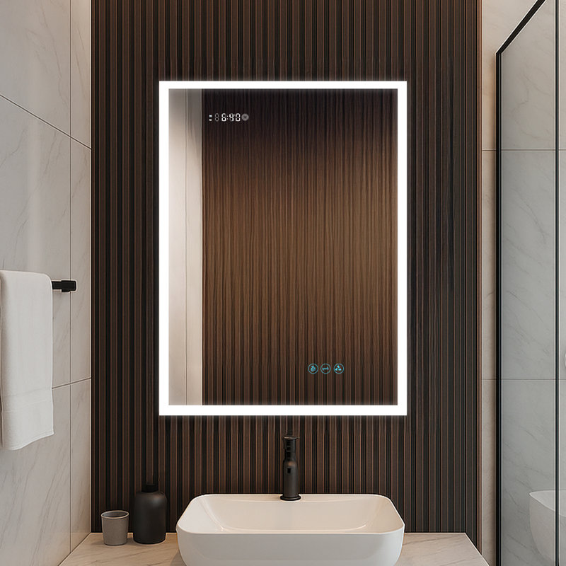 Surface or Recess Mount LED Lighted Bathroom Medicine Cabinet with Mirror, Defogger, Adjustable Color Temperature, USB Outlet, 3 Adjustable Tempered Glass Shelves