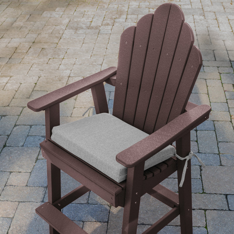 Outdoor Rectangular Chair Cushion Set, Performance Fabric, Set of 2, Gray
