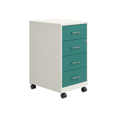 Patirica 14.25'' Wide 4 -Drawer Mobile Steel File Cabinet