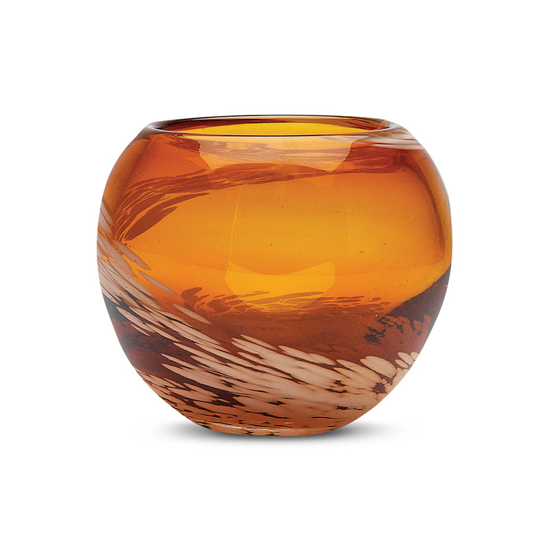 Votive en verre Pearl, ambre