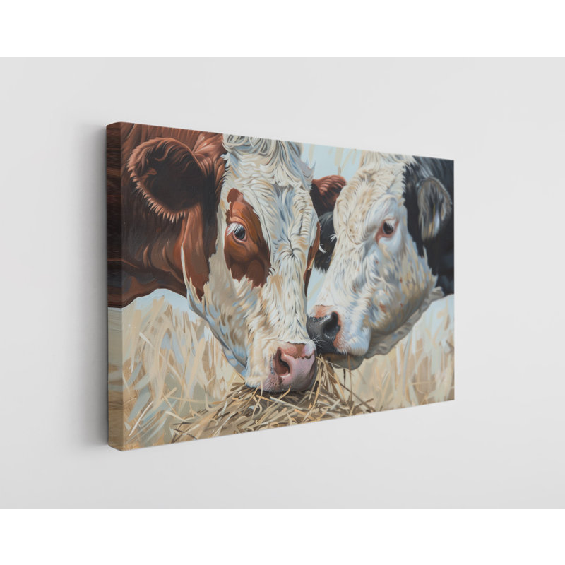 Reproduction de peinture à l'huile sur toile de vaches, art mural moderne pour la maison et le bureau, reproduction de peinture
