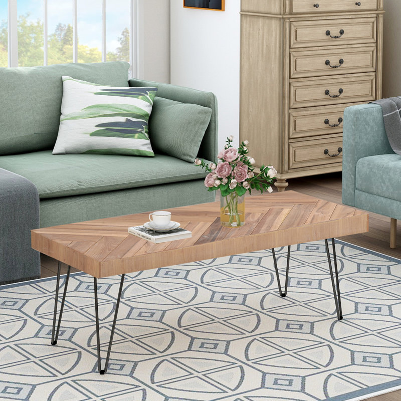 Table basse Elaiyah, Bois fini lustré