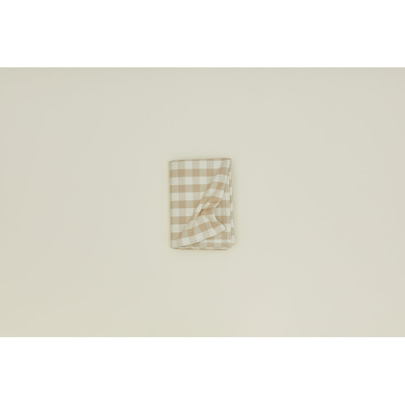 Essential Gingham Tablecloth, Ivory/Flax
