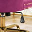 Chaise de bureau Furniture, fauteuil de bureau capitonné moderne en velours avec base en métal doré-1061124109