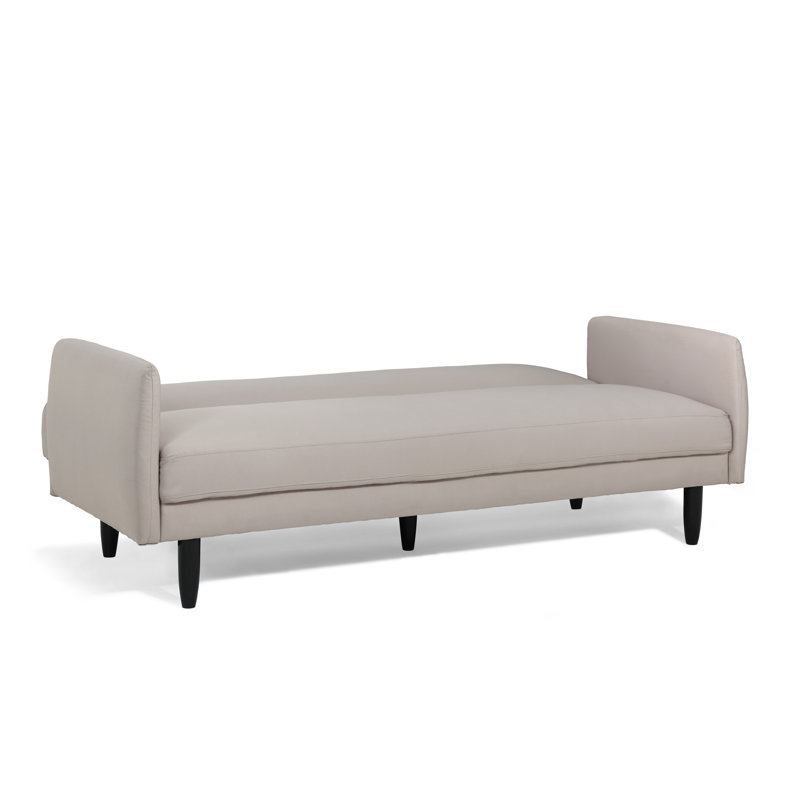 79.1'' Faux Leather Sofa, White Faux Leather