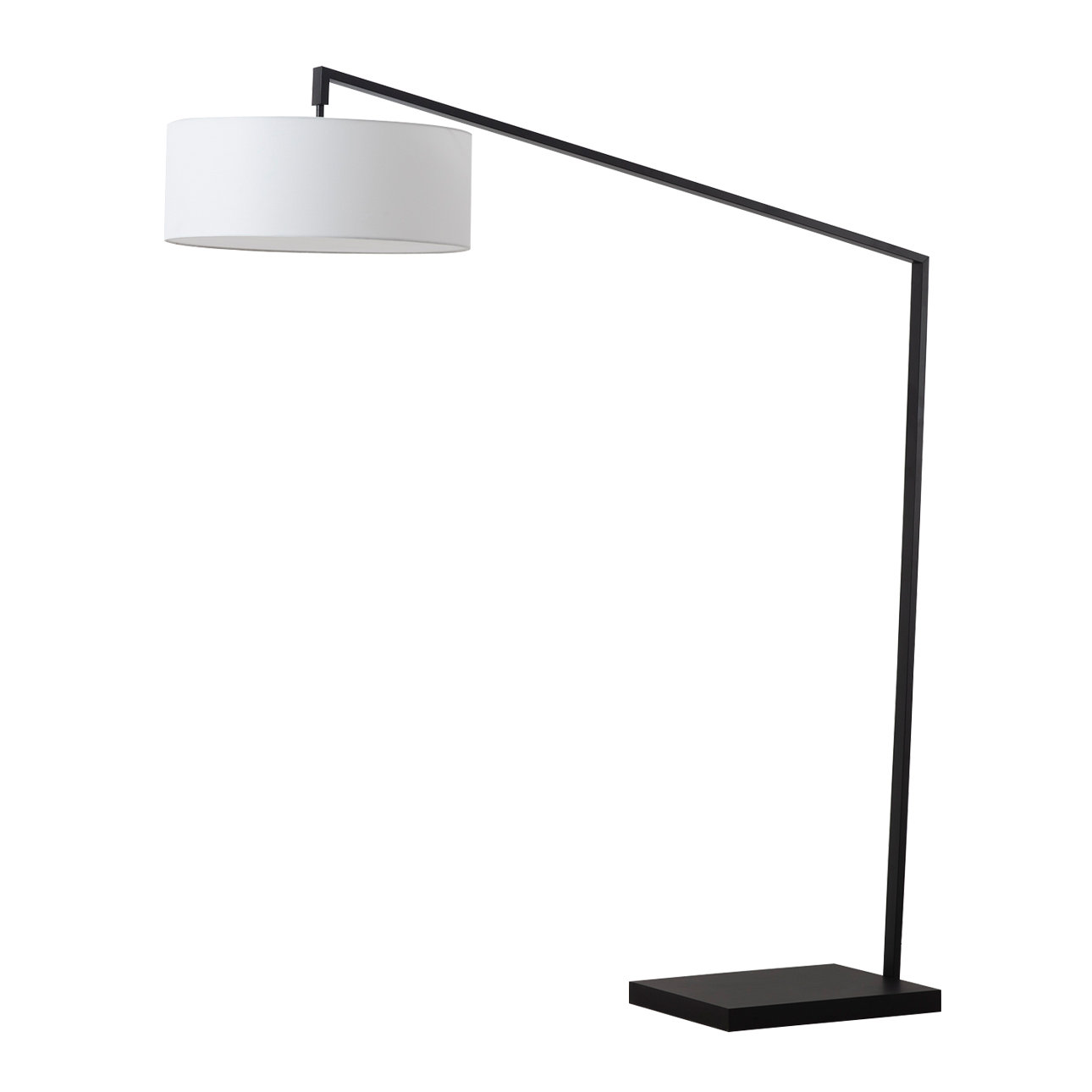 Stretch 87" Marble Floor Lamp, Matte Black