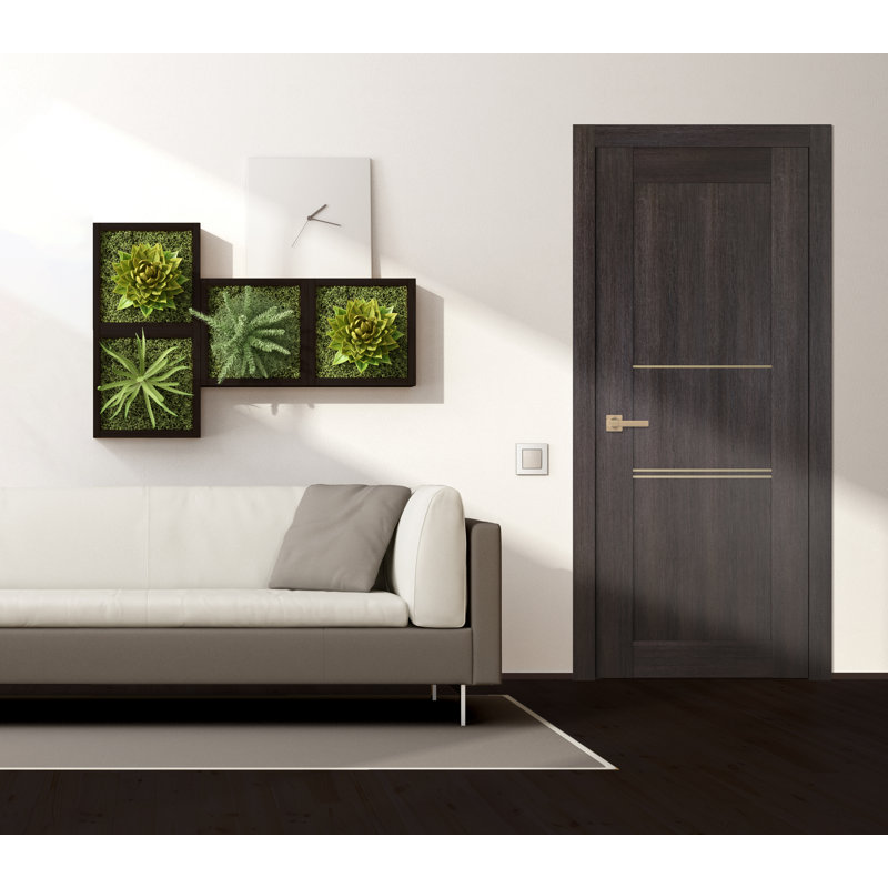 Porte standard lambrissée Avon, Droite, 23,875 po x 79,375 po, Chêne Veralinga