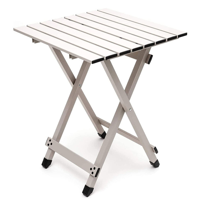 18.5'' Square Folding Table, Light Gray