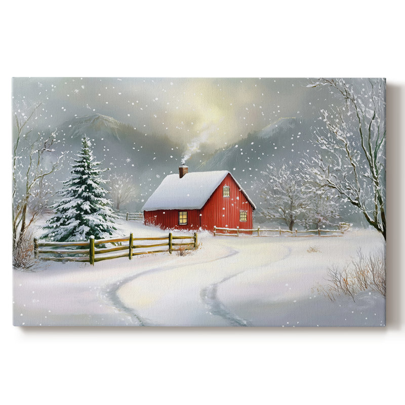 Art de Noël des Fêtes de Noël III - Toile tendue avec châssis-CL III, H 40 po x l 60 po