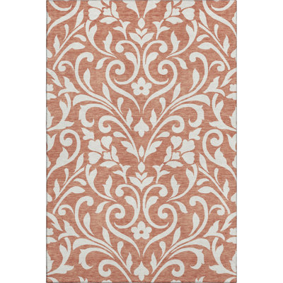 Premium Machine Washable Prisco Salmon Rug