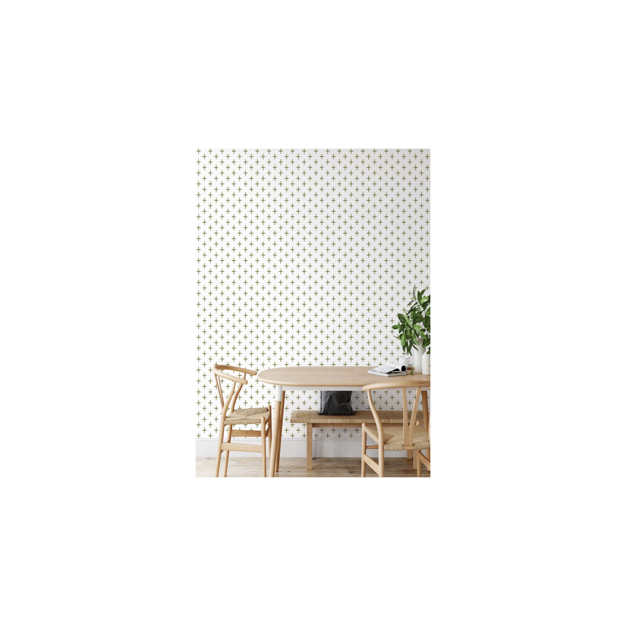 Addition Peel & Stick Wallpaper Roll, Self-adhesive, Olive