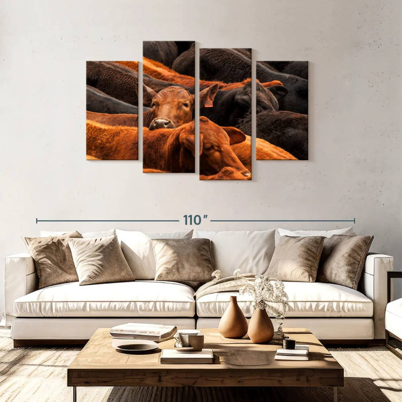 Brampt Beef Cattle, 48" H x 75" W