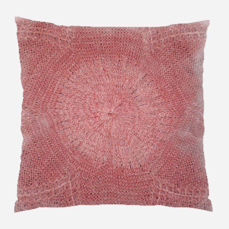 Microsuede Reversible Throw Pillow, Pink