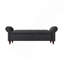 Banc de lit en tissu gris foncé