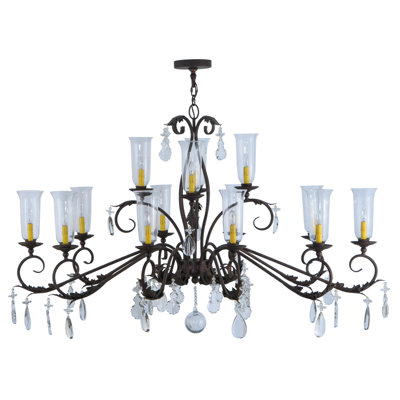 Lustre classic de style bougie 14 lumières Gorgas