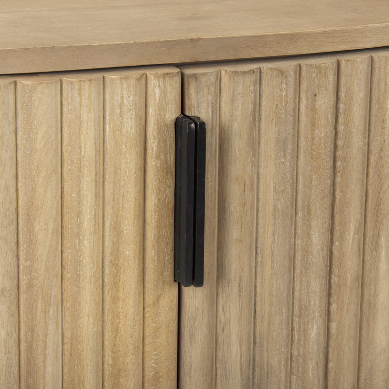 Buffet décoratif en bois massif Chessa, Brun clair