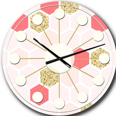Gold Chic Design I - Mid-Century Modern wall clock
