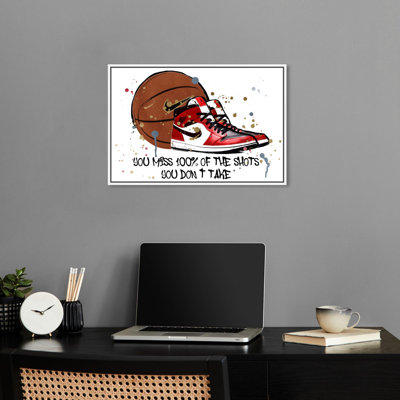 The Shots You Take Canvas Sneaker Art Prints by Notoriart