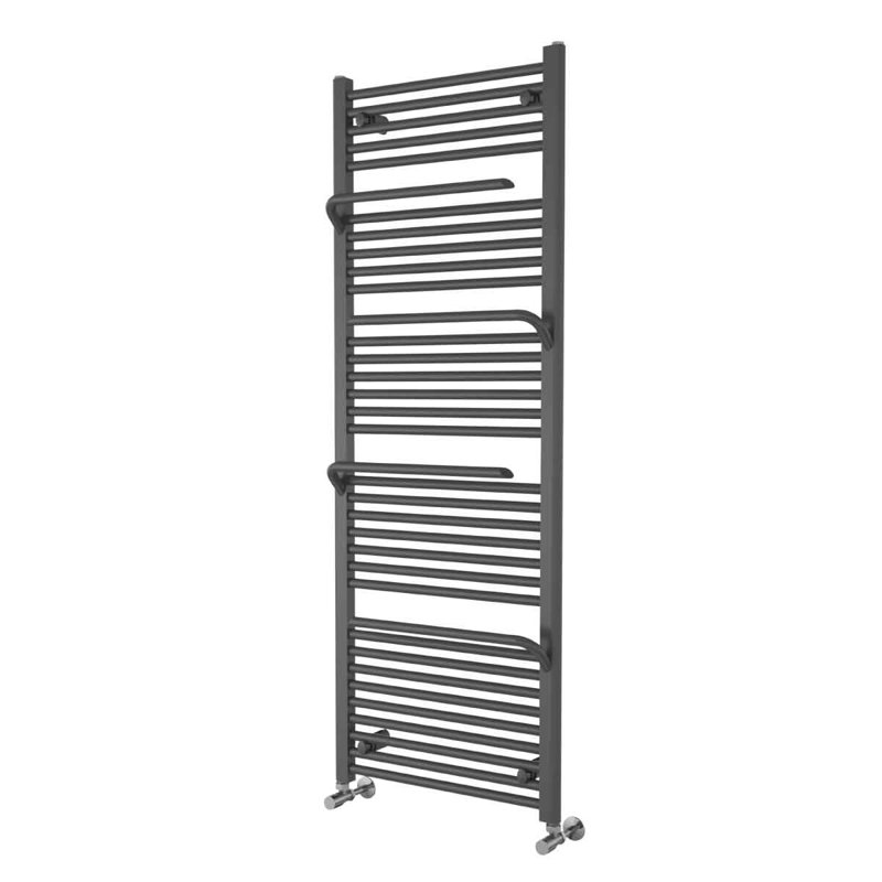 Joule Straight Towel Rail Heated Towel Rails, Anthracite, 1510mm H x 550mm W