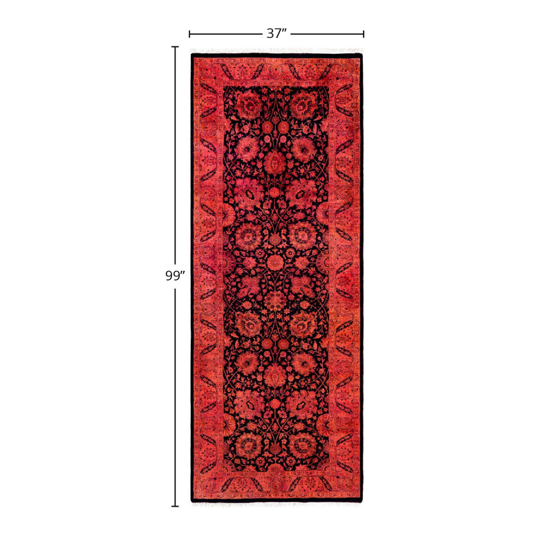 Overyed One-of-a-Kind Runner 3'1" X 10'3" Hand Knotted Area Rug
