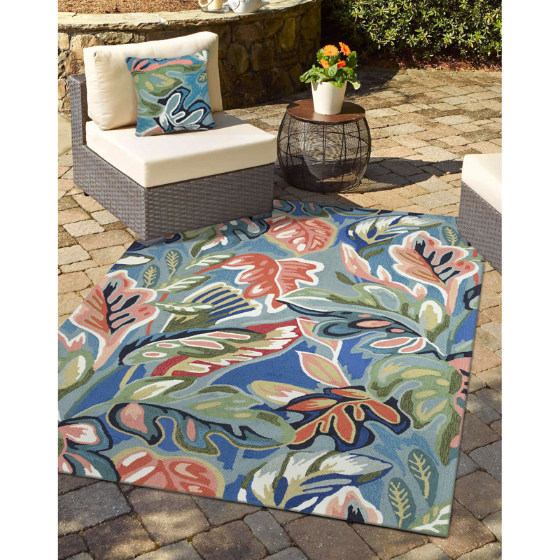 18" Multicolor Polyacrylic Indoor/Outdoor Square Pillow