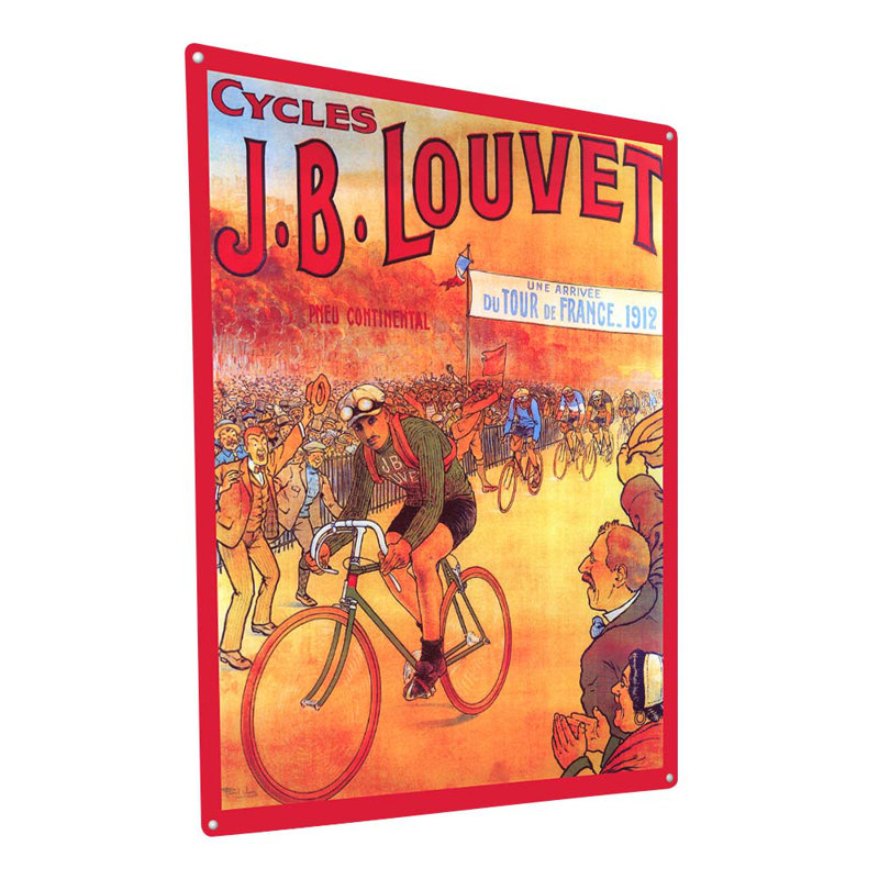 Louvet Cycles, impression sur métal