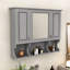 Armoire de salle de bain murale avec tablettes réglables-157039365