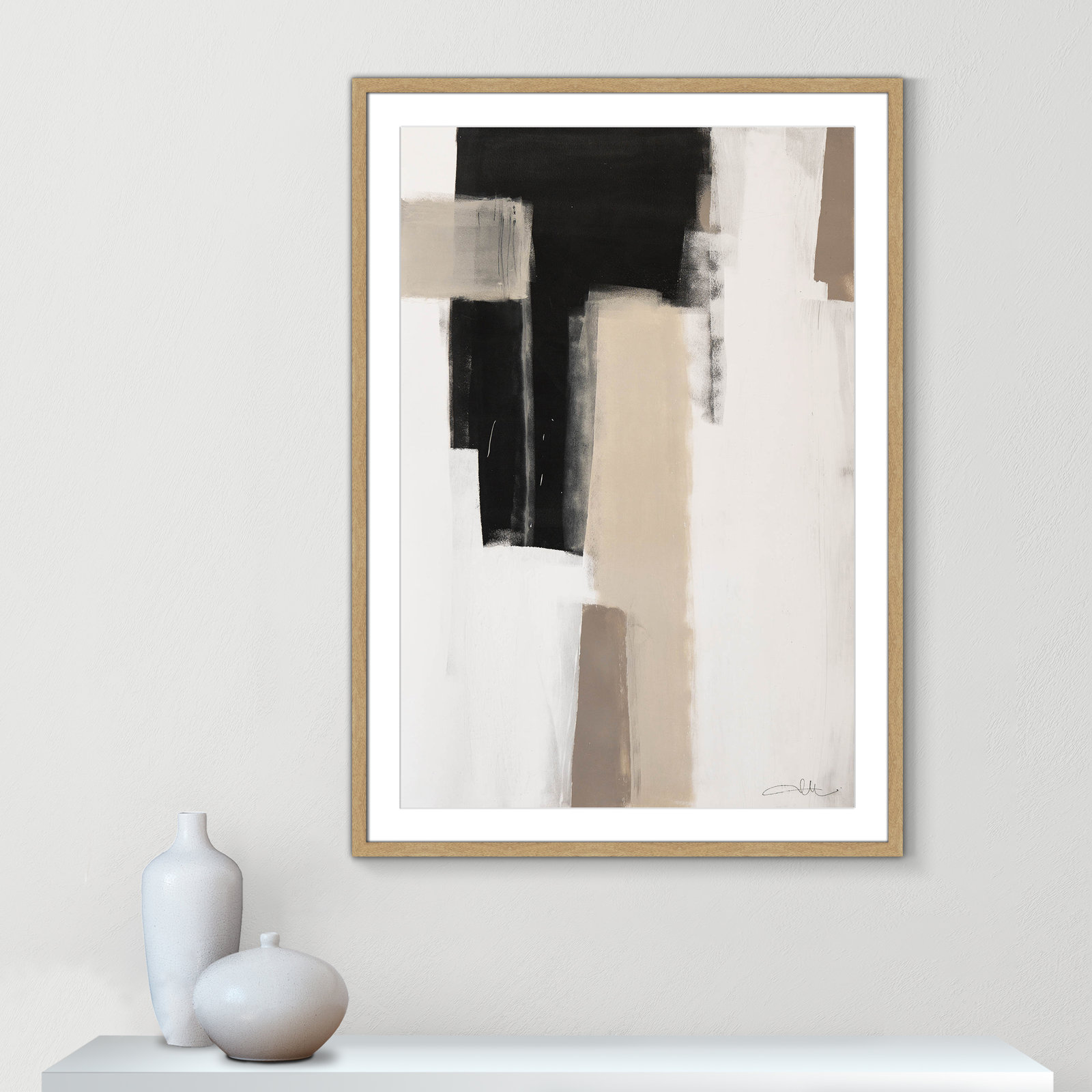 Earth Scapes I by Casa Fine Arts, 41.5" H x 29.5" W x 1.25" D, Natural Woodgrain Picture Framed