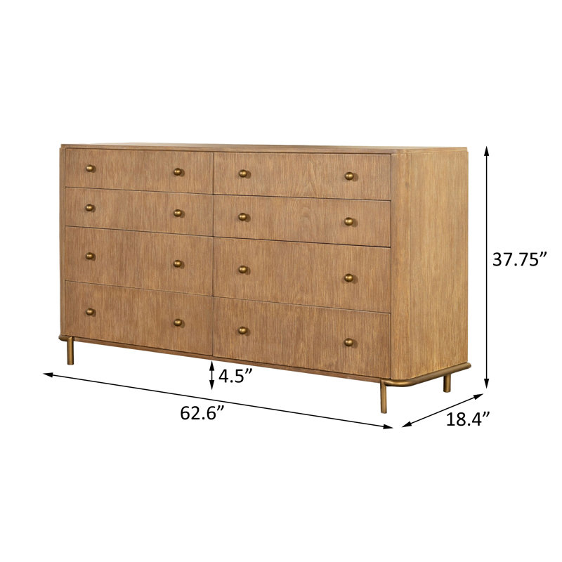 Commode 8 tiroirs l 62,6 po Shivendra