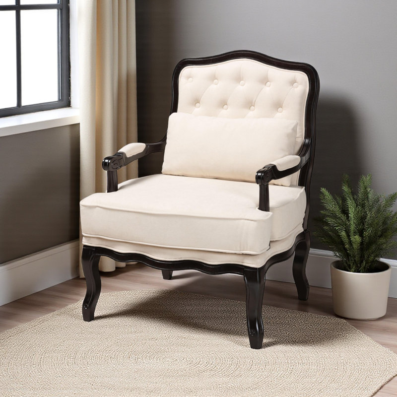 Nostrum Accent Chair Wenge Brown Finished Wood, 36.52'' H X 27.59'' W X 28.34'' D