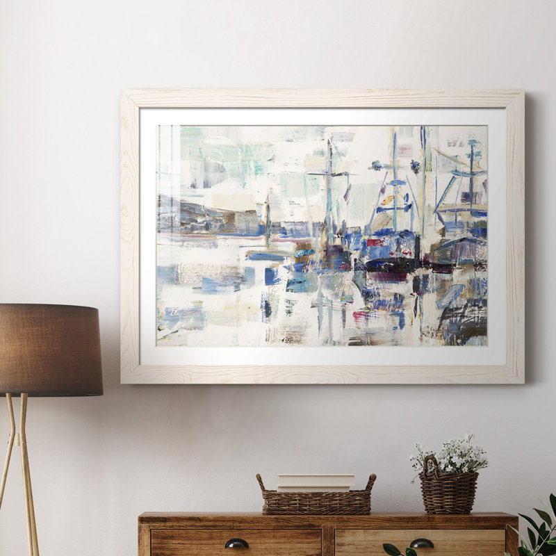 Across a Line - Cadre photo, reproduction d'art sur papier, H 31 po x l 44 po x P 1 po, Cadre blanc