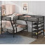 L-Shaped Bunk Bed And Loft Bed With Four Built-In Shelves