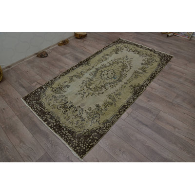 Tapis 3,7 pi x 7 pi, tapis moderne beige, tapis antique, tapis rétro, tapis tissé à plat, tapis turc