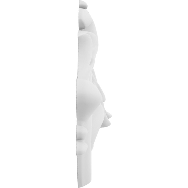 Applique Fayette Rosette, H 3,5 po x l 7 po x P 0,63 po, Gauche