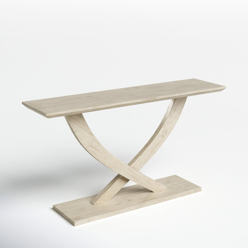 Catelynn 57 " W Solid Wood Top Console Table, Sawgrass