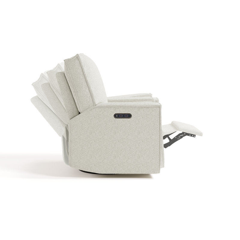 Texas Nursery Power Recliner Swivel Glider , Ivory Boucle
